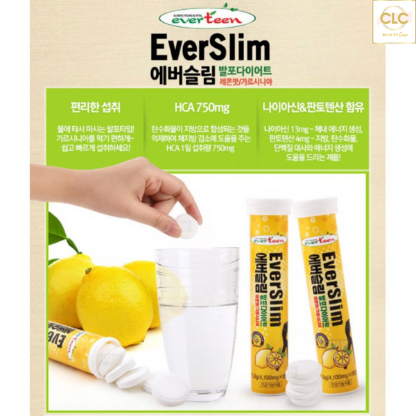 Viên sủi hỗ trợ giảm cân EverSlim vị Chanh