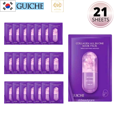 Mặt Nạ Vitamin Tổng Hợp Guiche Collagen All In One Mask Pack - 3 Hộp 21 Masks