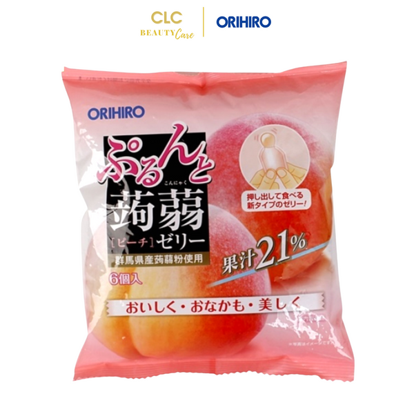 Thạch Rau Câu Orihiro Vị Trái Cây 240g x 12 viên - Hương Đào