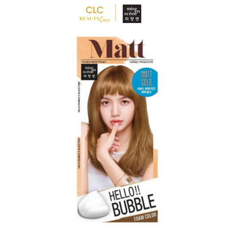 Thuốc Nhuộm Tóc Dạng Bọt Hello Bubble 8MG Matte Gold - Nâu Tây
