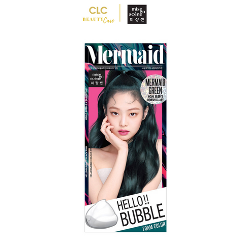 Thuốc Nhuộm Tóc Dạng Bọt Hello Bubble 4GN Mermaid Green - Xanh Lá Cây Đậm