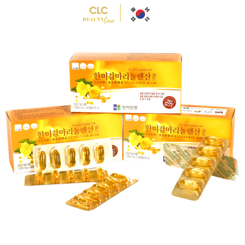 Viên Uống Điều Hòa Nội Tiết Tố Hoa Anh Thảo Hanmi Gamma Linolenic Acid - 1 Hộp Lẻ 30 Viên