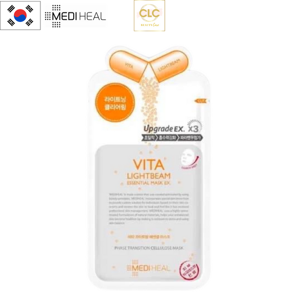 Mặt Nạ Dưỡng Trắng Sáng Da Mediheal Vita Lightbeam Essential Mask EX 25ml - 1 Hộp 10 Masks