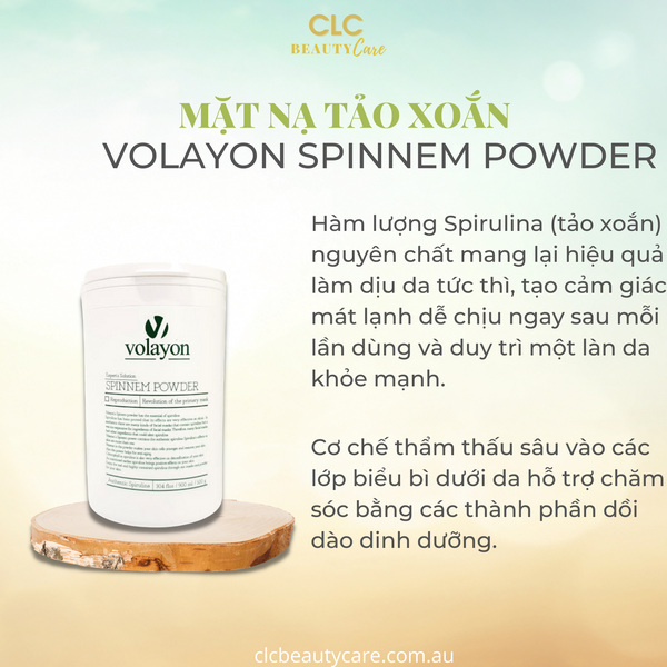 Mặt Nạ Tảo Xoắn Volayon Spinnem Powder 500g - 1 Hộp