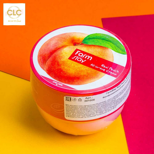 Kem dưỡng ẩm da toàn thân cho gia đình Farm Stay Real Peach All-In-One Cream 300ml