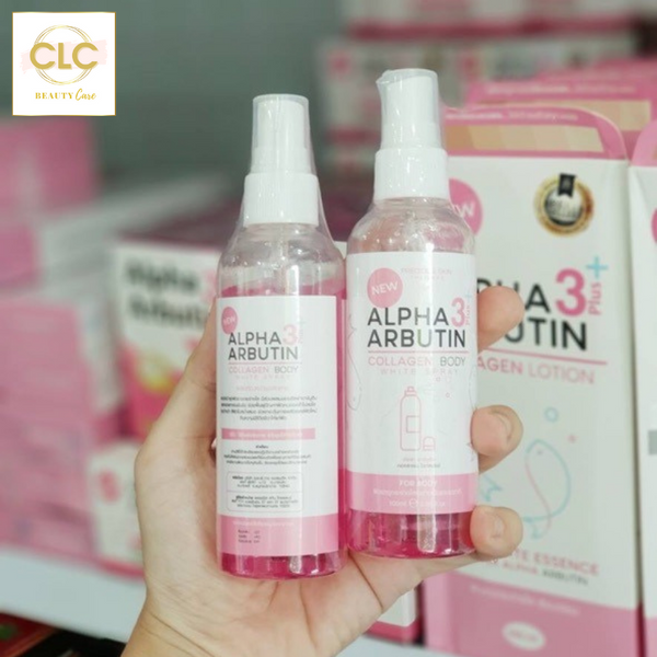 Xịt Dưỡng Thể Collagen Trắng Da Precious Skin Thailand Alpha Arbutin 3 Plus Collagen Body White Spray 100ml