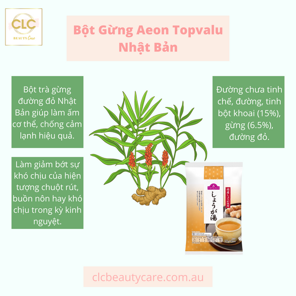 Bột gừng Aeon Topvalu - 20g x 8 gói